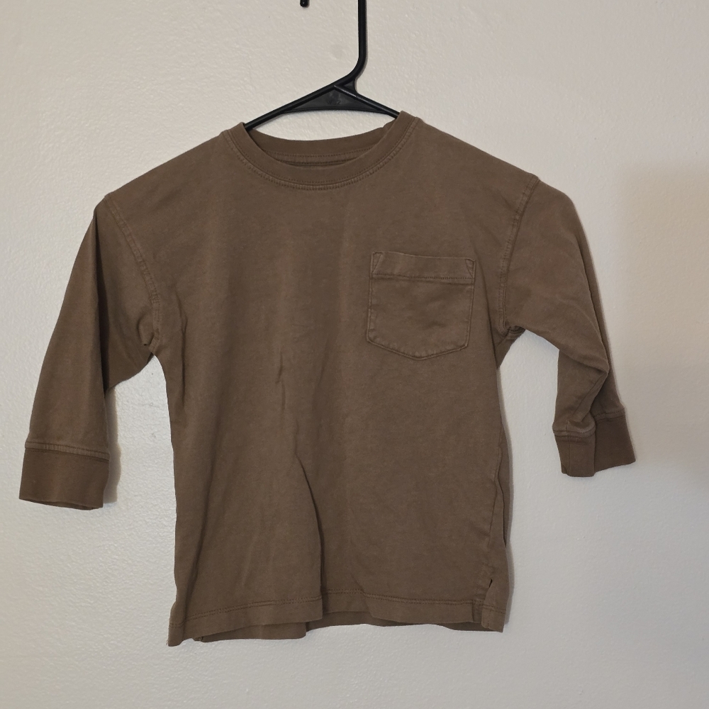 Cotton On Kids 4 Chocolate Brown Long Sleeve Tee